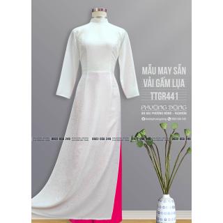 Áo Dài Truyền Thống Gấm Lụa TTGR441